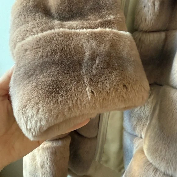 Yves Salomon Rabbit Fur Coat - Picture 9 of 15